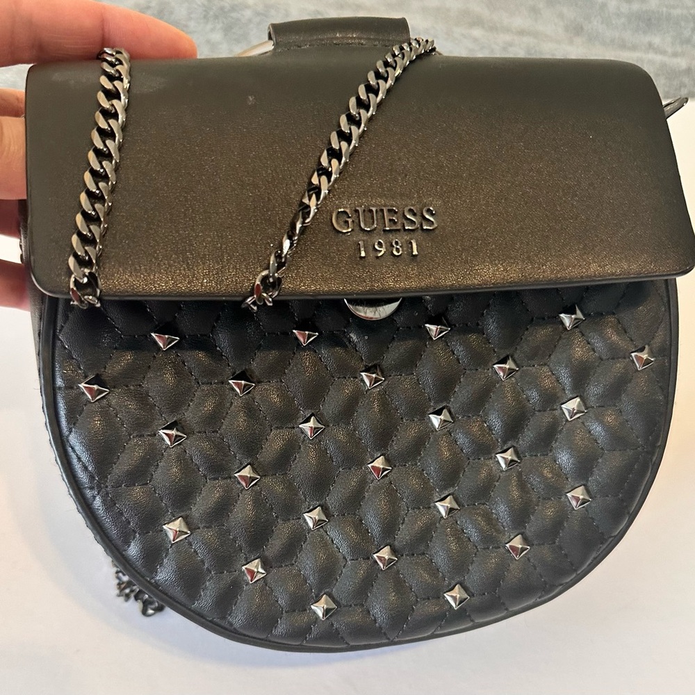 Guess Black Mini Bag with Elegant Chain Strap